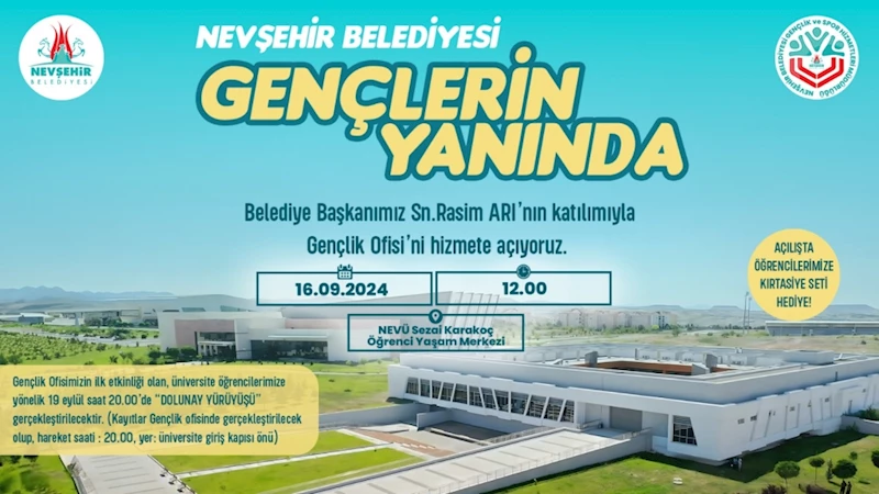 Nevşehir Belediyesi Gençlik Ofisi Açılıyor