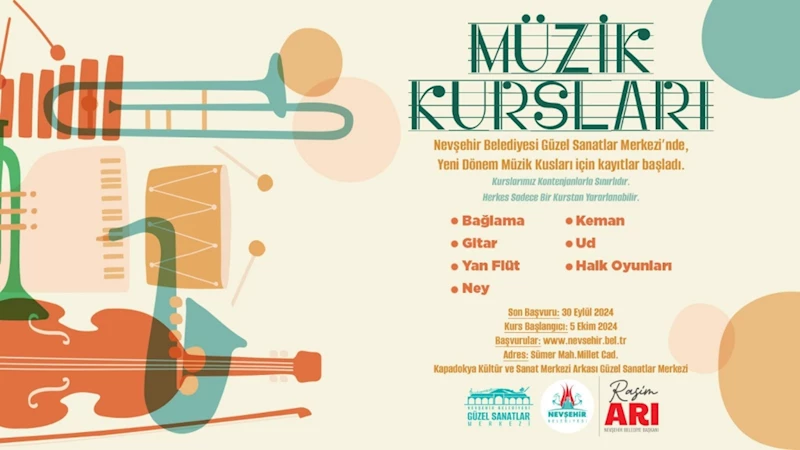 Nevşehir Belediyesi Güzel Sanatlar Merkezi’nde Müzik Kursları Başlıyor