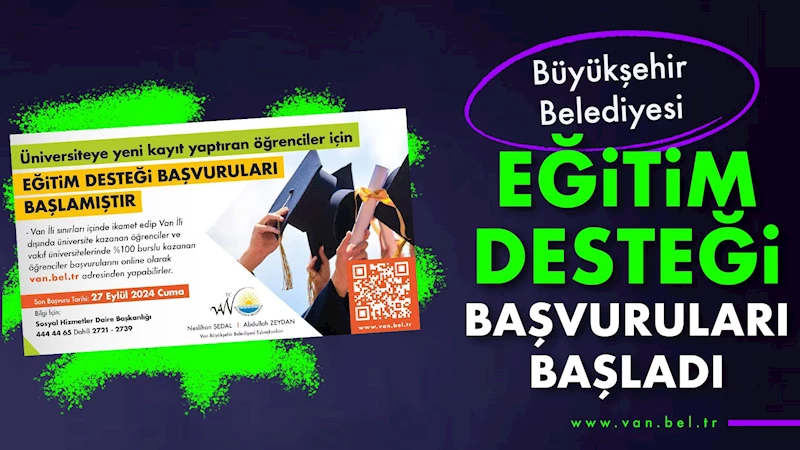 Büyükşehir Belediyesi eğitim desteği başvuruları başladı