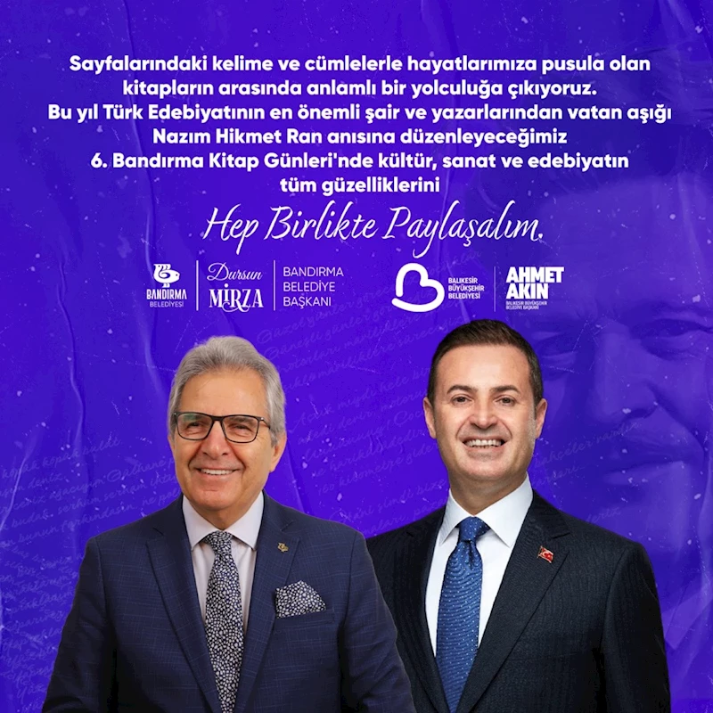 6. BANDIRMA KİTAP GÜNLERİ BAŞLIYOR!