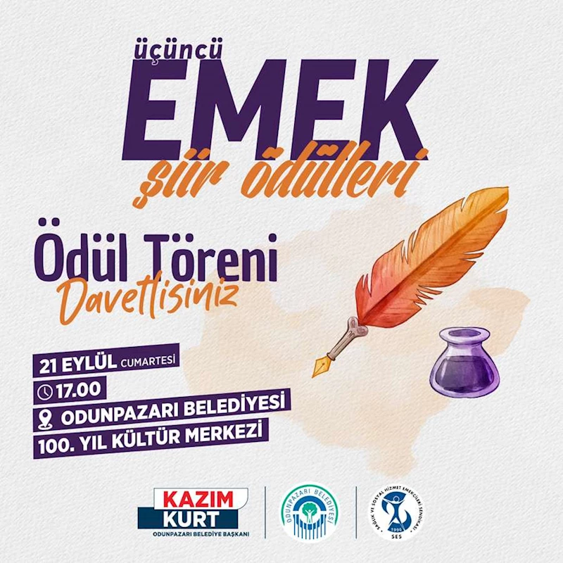 EMEK ŞİİR ÖDÜLÜ ÖDÜL TÖRENİ CUMARTESİ GÜNÜ 100. YIL KÜLTÜR MERKEZİ’NDE YAPILACAK