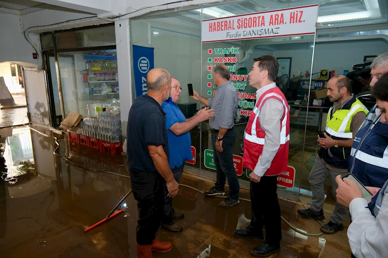 Başkan Kaya, Araklı’da selden etkilenen bölgelerde incelemelerde bulundu