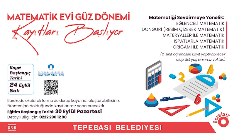 MATEMATİK EVİ GÜZ DÖNEMİ KAYITLARI BAŞLIYOR