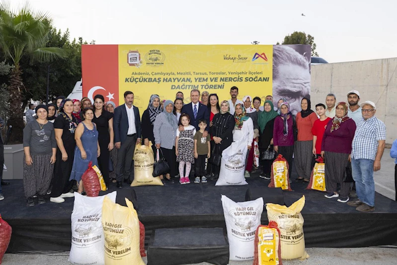 Başkan Seçer, ‘Küçükbaş Hayvan, Yem ve Nergis Soğanı Dağıtım Töreni’ne Katıldı