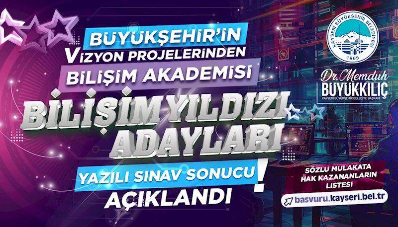 Büyükşehir’in Bilişim Akademisi’nde Yazılı Sınav Sonuçları Açıklandı