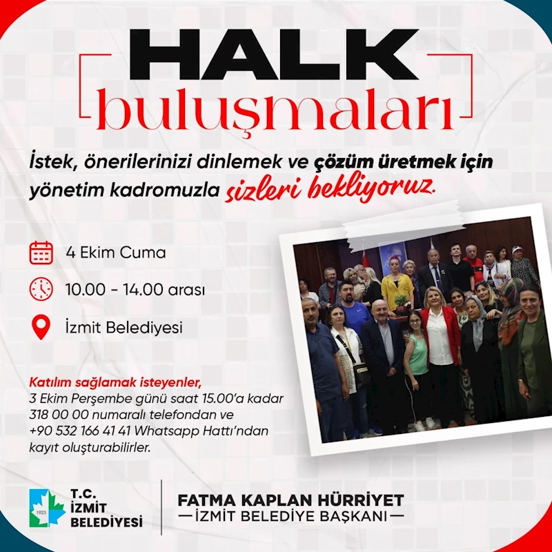 BAŞKAN HÜRRİYET, HALK GÜNÜ BULUŞMALARINA 4 EKİM’DE DEVAM EDECEK