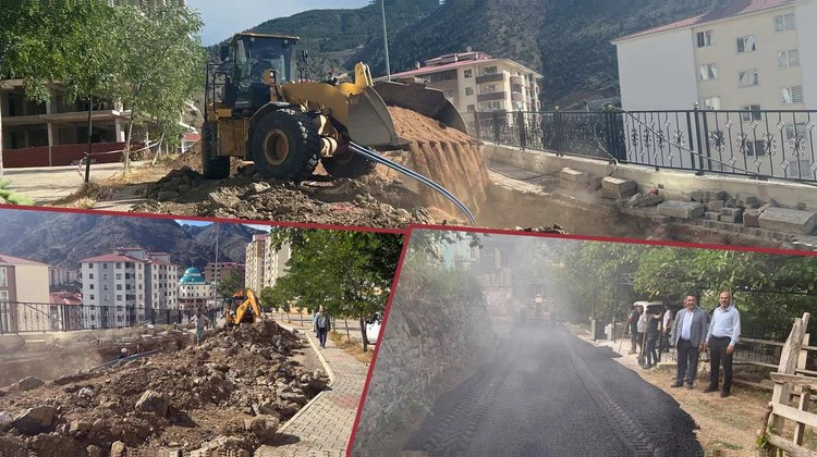 BAŞKAMIMIZ, KANALİZASYON HATTI YAPIM VE ASFALT SERİM ÇALIŞMALARINI YERİNDE İNCELEDİ