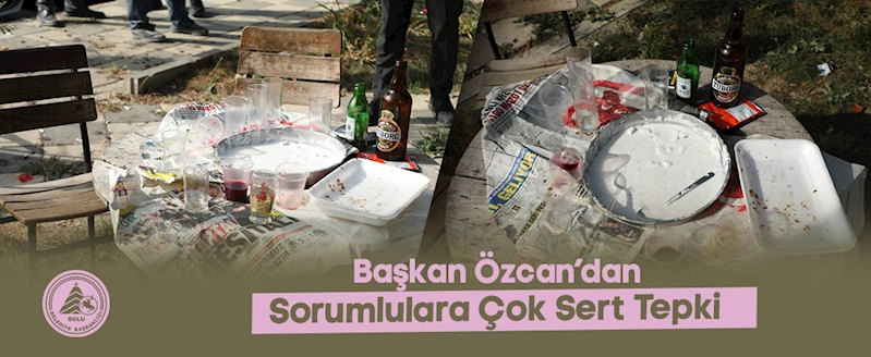 Bolu’da parkta alkollü alem ve çöp bırakma skandalı!