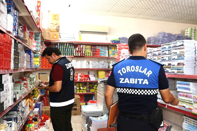 TOROSLAR ZABITASINDAN, YENİ EĞİTİM ÖĞRETİM YILI ÖNCESİ KIRTASİYELERE SIKI DENETİM