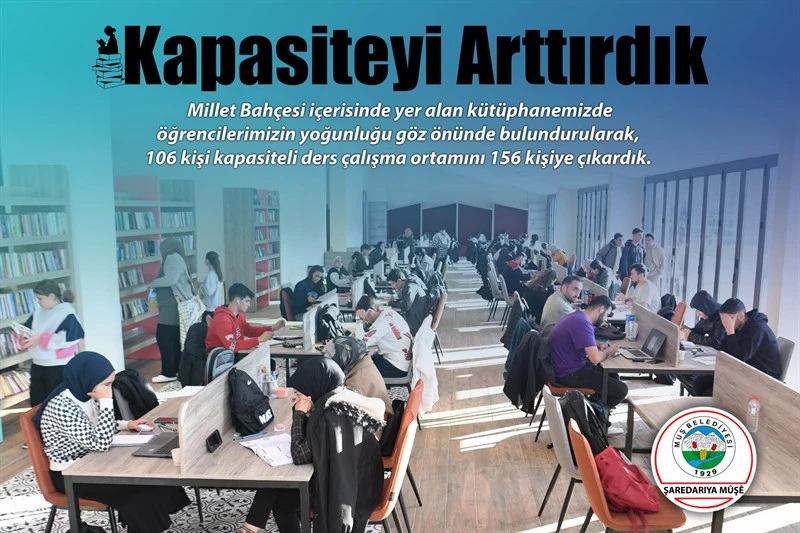 HALK KÜTÜPHANEMİZİN KAPASİTESİNİ ARTIRDIK.