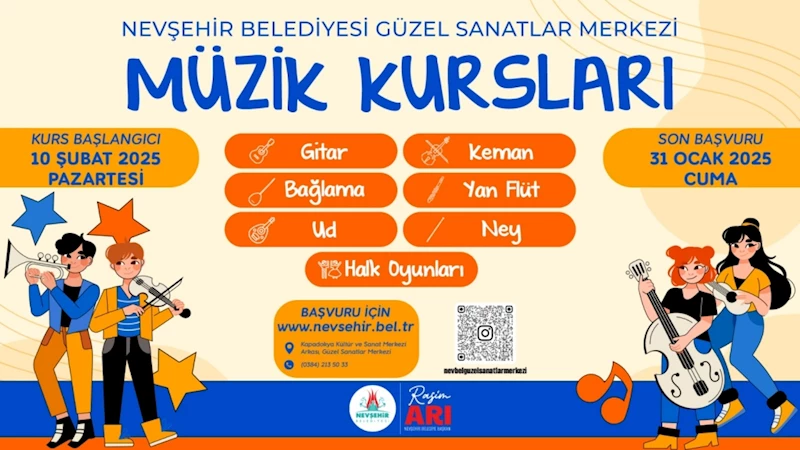 Güzel Sanatlar Merkezi’nde Müzik Kurslarımız Başlıyor