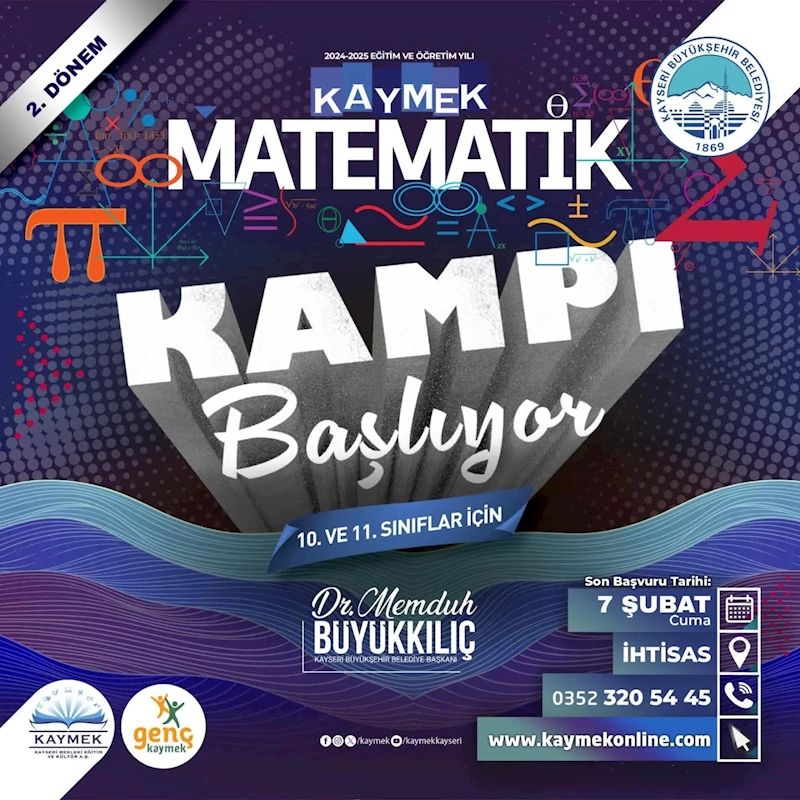 Büyükşehir KAYMEK’in Matematik Kampı’nda 2. Dönem Kayıtları Başladı