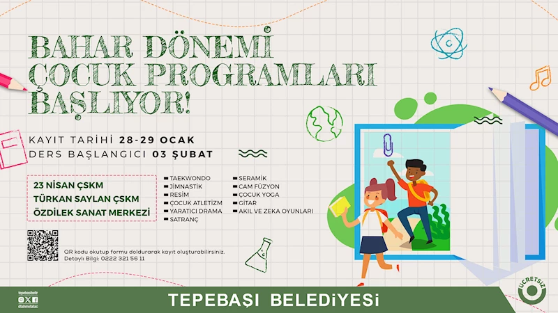 ÇOCUK PROGRAMLARI İÇİN KAYITLAR BAŞLIYOR