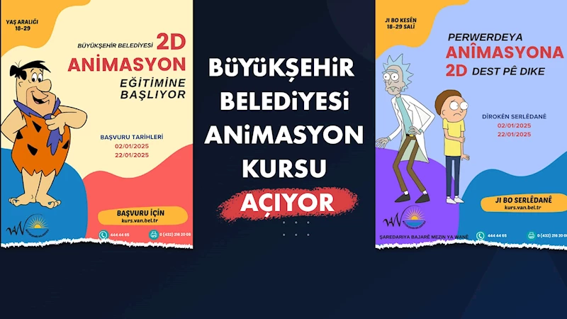 Büyükşehir Belediyesi Animasyon Kursu Açıyor