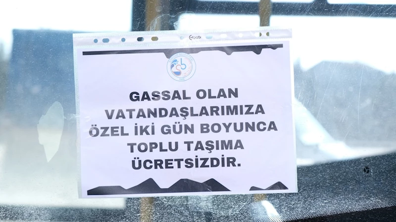 Gassallara Özel Ücretsiz Toplu Taşıma Kampanyası