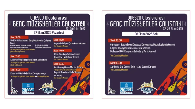 KIRŞEHİR BELEDİYESİ UNESCO ULUSLARARASI GENÇ MÜZİSYENLER ÇALIŞTAYI