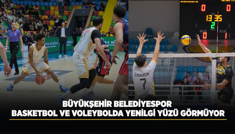 Konya Büyükşehir Belediyespor Basketbol ve Voleybolda Yenilmezlik Serilerini Sürdürüyor