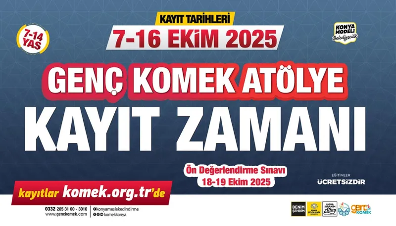 Genç KOMEK 2025 Güz Dönemi Kayıtları Başladı