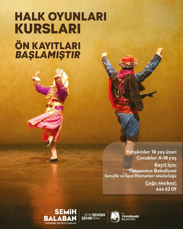 Yunusemre Belediyesi Halk Oyunları Kursu Kayıtları Başladı