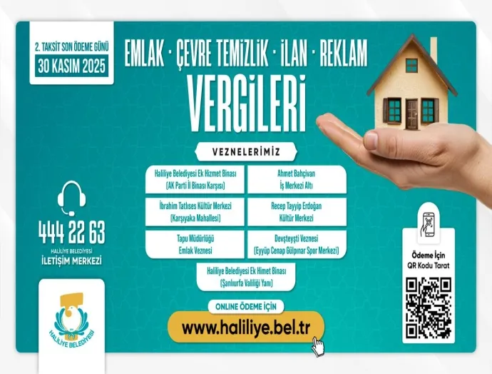 Haliliye Belediyesi Vergi Taksitleri İçin Son Tarih Açıkladı