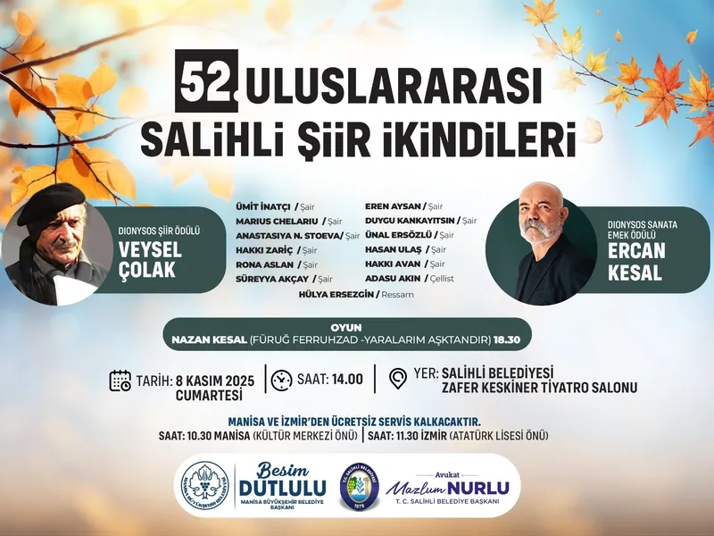 Salihli Şiir İkindileri 52. Kez Sanatseverlerle Buluşuyor