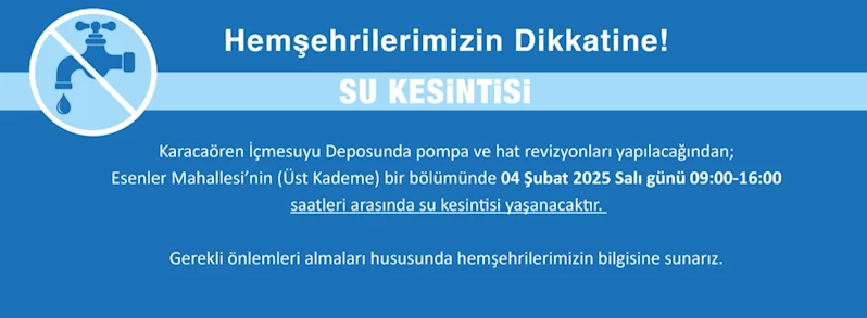 Su Kesintisi!