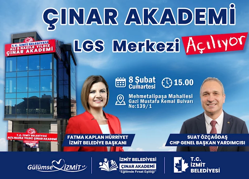 ALİ NAZİLE YILDIZ ÇINAR AKADEMİ LGS MERKEZİ YARIN AÇILIYOR