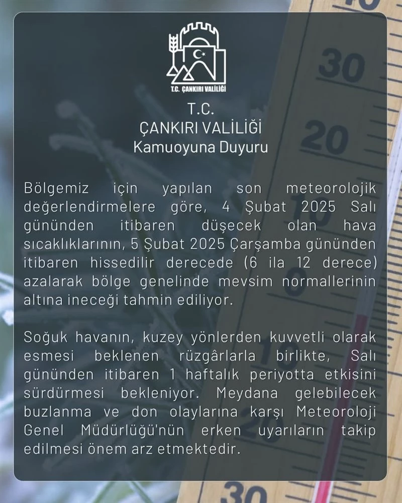 Meteorolojik Uyarı!