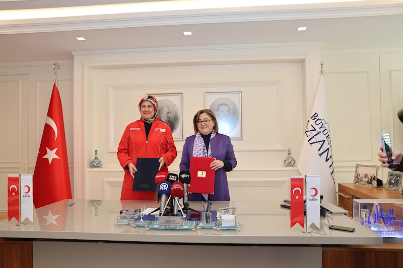 GAZİANTEP BÜYÜKŞEHİR VE KIZILAY ARASINDA İNSANİ YARDIM ALANINDA İŞ BİRLİĞİ!