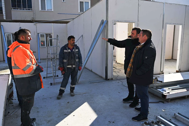 Çınarlı Mahalle Kreşinin Montajına Başlandı