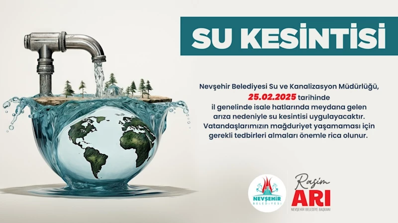 Nevşehir İl Genelinde Su Kesintisi