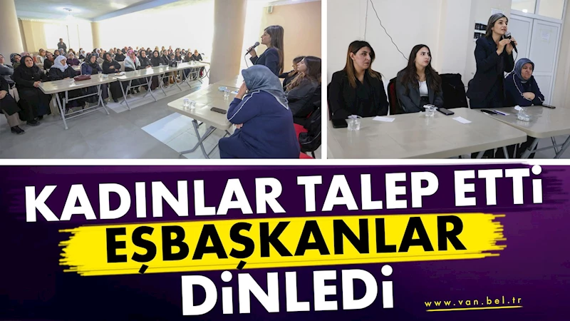 Kadınlar talep etti, Eşbaşkanlar dinledi