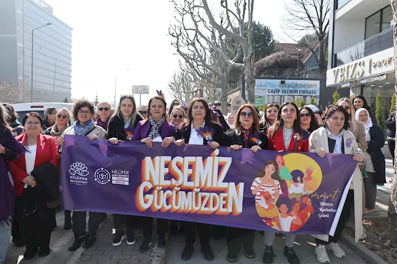 Nilüferli kadınlar, 8 Mart’ta adalet ve eşitlik için yürüdü