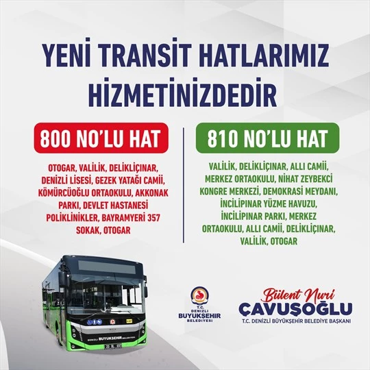 Denizli Büyükşehir Belediyesi’nden toplu ulaşımda yeni dönem