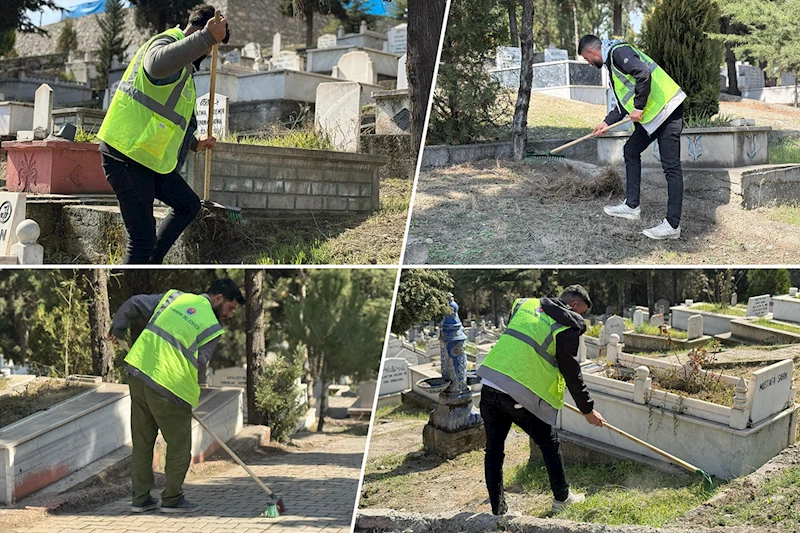 Ramazan Bayramı Öncesi Mezarlıklarda Temizlik Çalışmaları Başladı