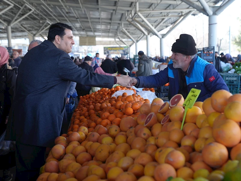 BAŞKAN YILMAZ’DAN PAZAR YERLERİNE ZİYARET