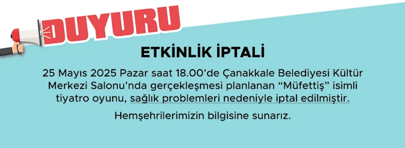 Etkinlik İptali