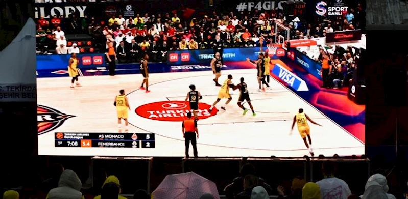 Çorlu`da Final Four Heyecanı Dev Ekranda Yaşandı