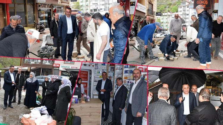 BAŞKANIMIZ, ÇALIŞMA SAHASINDA İNCELEME VE ESNAF VE VATANDAŞLARIMIZI ZİYARET EDEREK HASBİHAL ETTİ