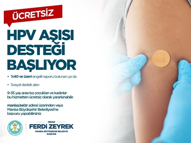 Büyükşehir’den HPV Aşısı Desteği
