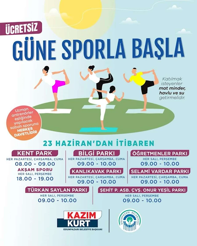 PARKLARDA SPOR ETKİNLİKLERİ BAŞLIYOR