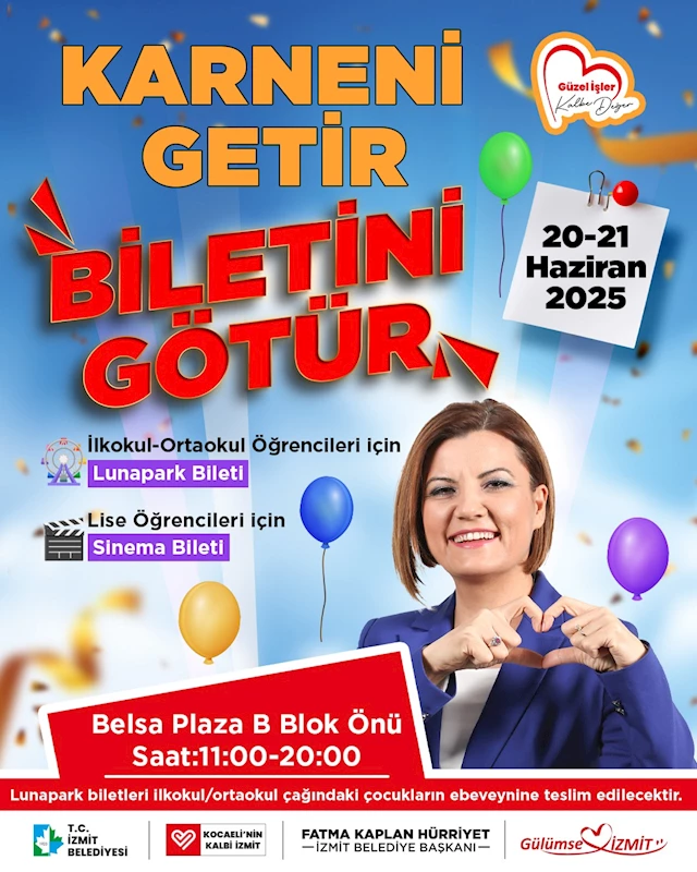 İZMİT BELEDİYESİNDEN ÖĞRENCİLERE TATİL HEDİYESİ!