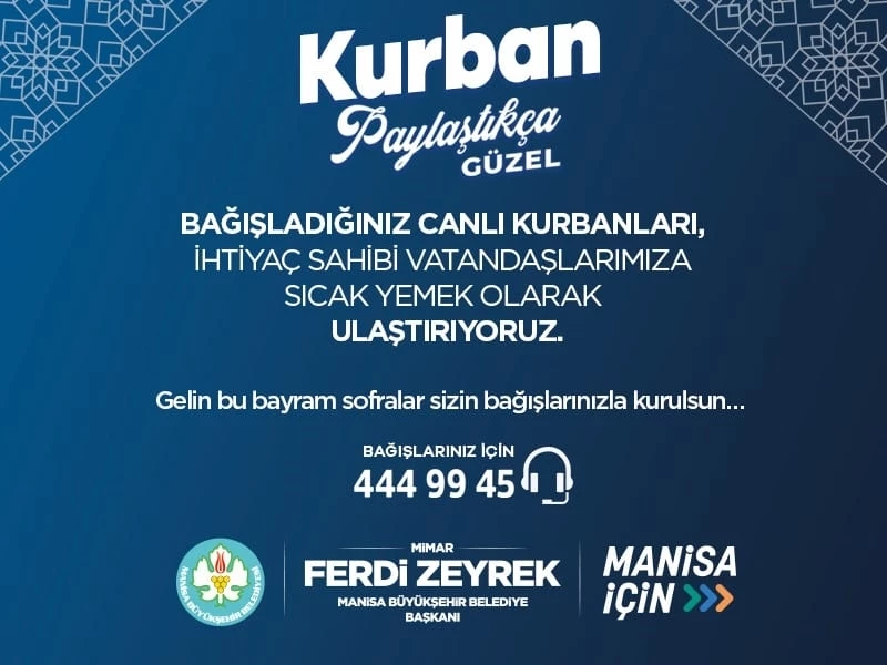 Kurban Bağışları Büyükşehir ile İhtiyaç Sahiplerine Ulaşacak