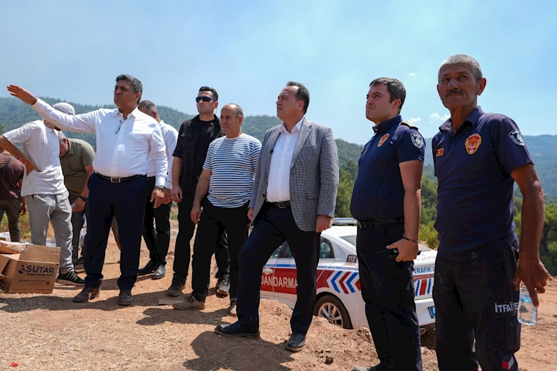 Başkan Dutlulu Yangın Bölgelerinde İncelemelerde Bulundu
