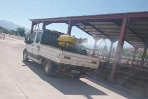 Canlı Hayvan Pazarımızda dezenfeksiyon işlemleri yapılmaktadır.