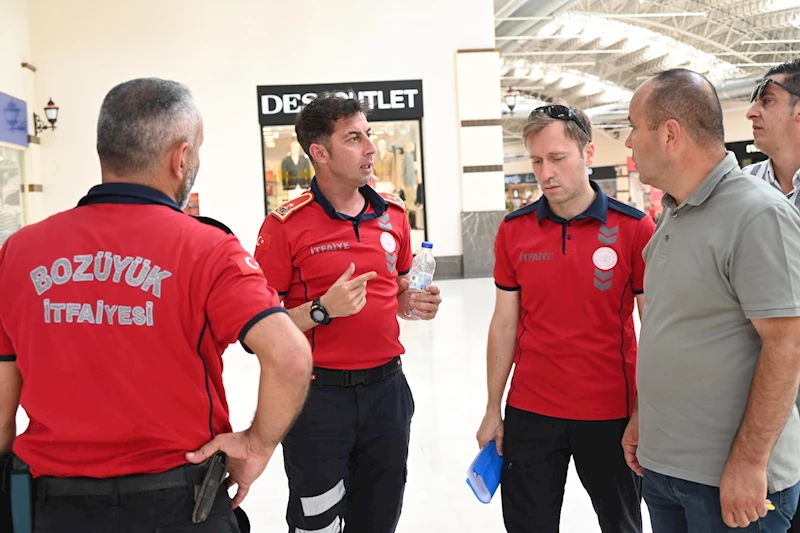-BOZÜYÜK BELEDİTESİ İTFAİYESİ’NDEN SARAR AVM’YE YANGIN  DENETİMİ