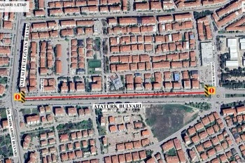 ATATÜRK BULVARI’NDA GECE ÇALIŞMASI BAŞLIYOR