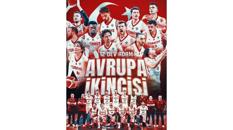 BAŞKANIMIZ, AVRUPA İKİNCİSİ OLAN BASKETBOL MİLLİ TAKIMIMIZI TEBRİK ETTİ