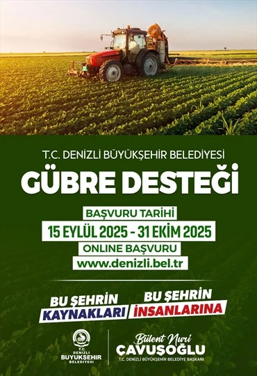 Denizli Büyükşehir’den çiftçiye gübre desteği