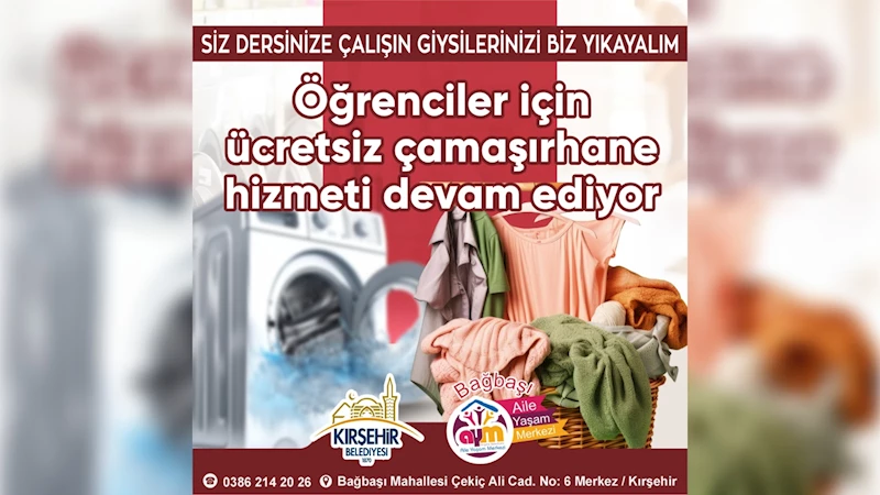 GİYSİ YIKAMA MERKEZİMİZ BAĞBAŞI AİLE YAŞAM MERKEZİ’NDE HİZMET VERMEYE DEVAM EDİYOR